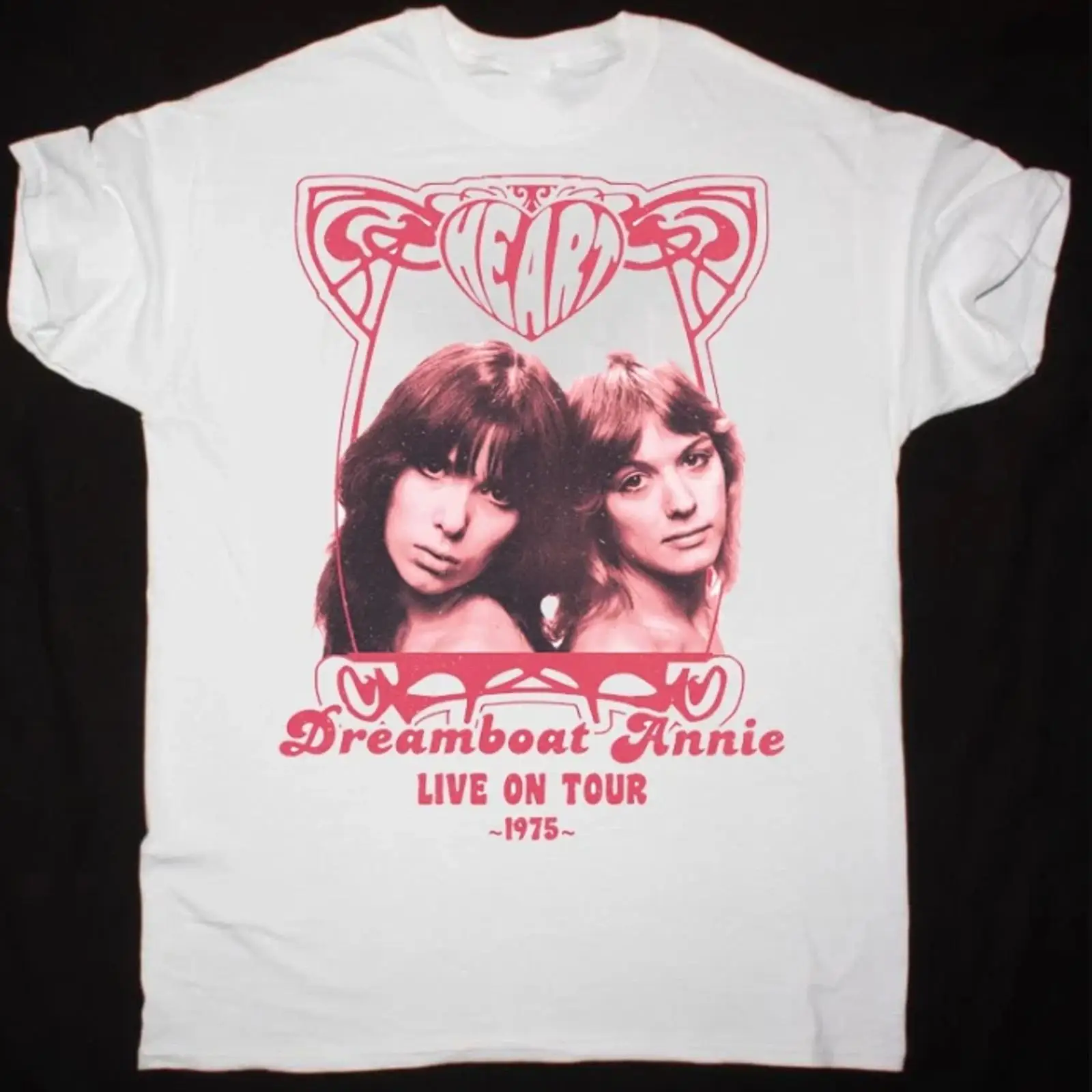 Women'S Fashion Of The 70S - T-shirt Heart Band Dreamboat Annie Tour