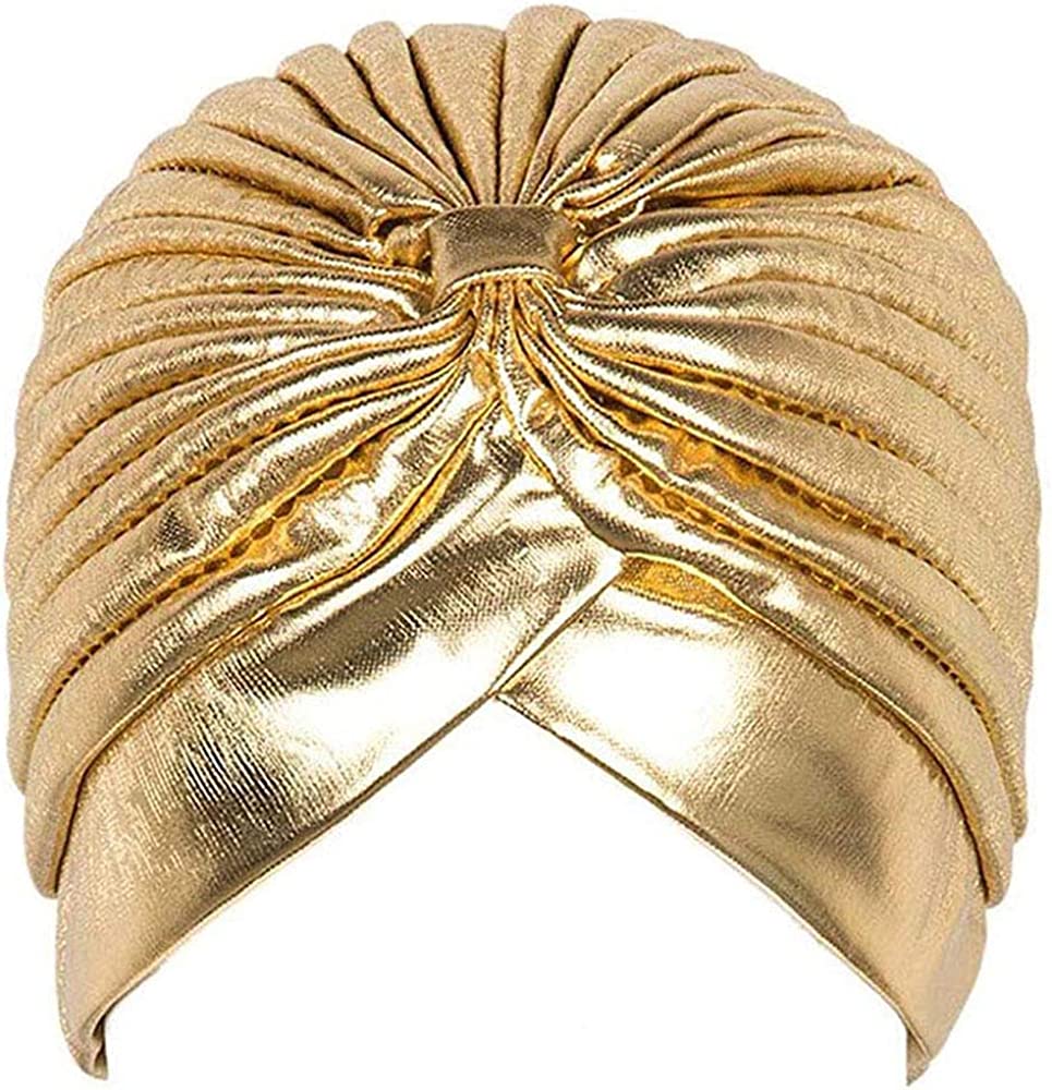Women'S Fashion Visor - Turban métallique tête enveloppement chapeau bandeau