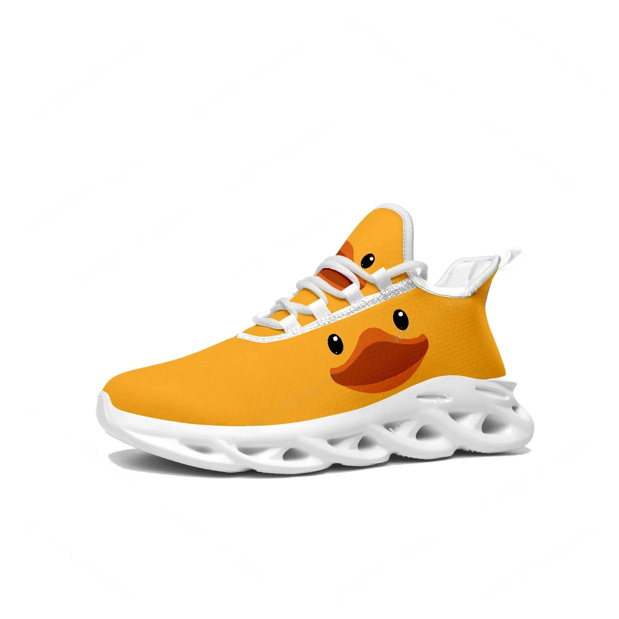Women'S Yellow Fashion Sneakers - Baskets plates imprimées Canard Jaune pour