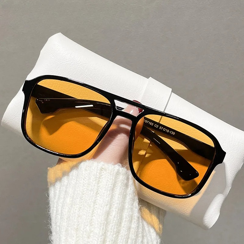 Women'S Fashion Eyeglasses - Lunettes de soleil carrées à double
