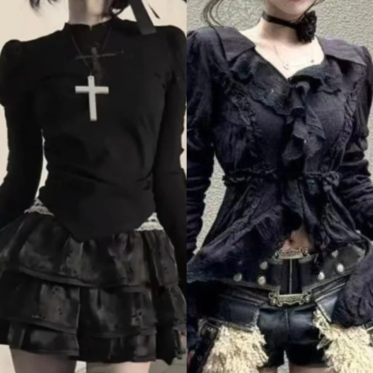 Women'S Y2K Fashion Aesthetic - Chemises courtes en dentelle sans manches