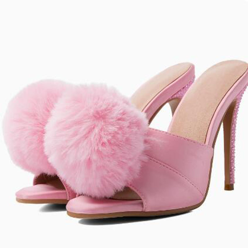 Slip Dress Satin - Mules à talons hauts en satin