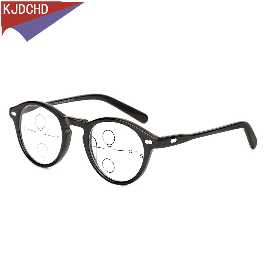 Women'S Fashion Glasses With Clear Lenses - 2025 acétate qualité lentilles multifocales lunettes