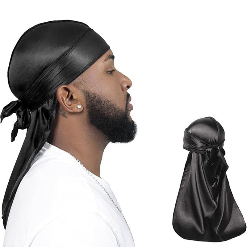 Women'S Fashion Visor - Durag unisexe en soie à longue