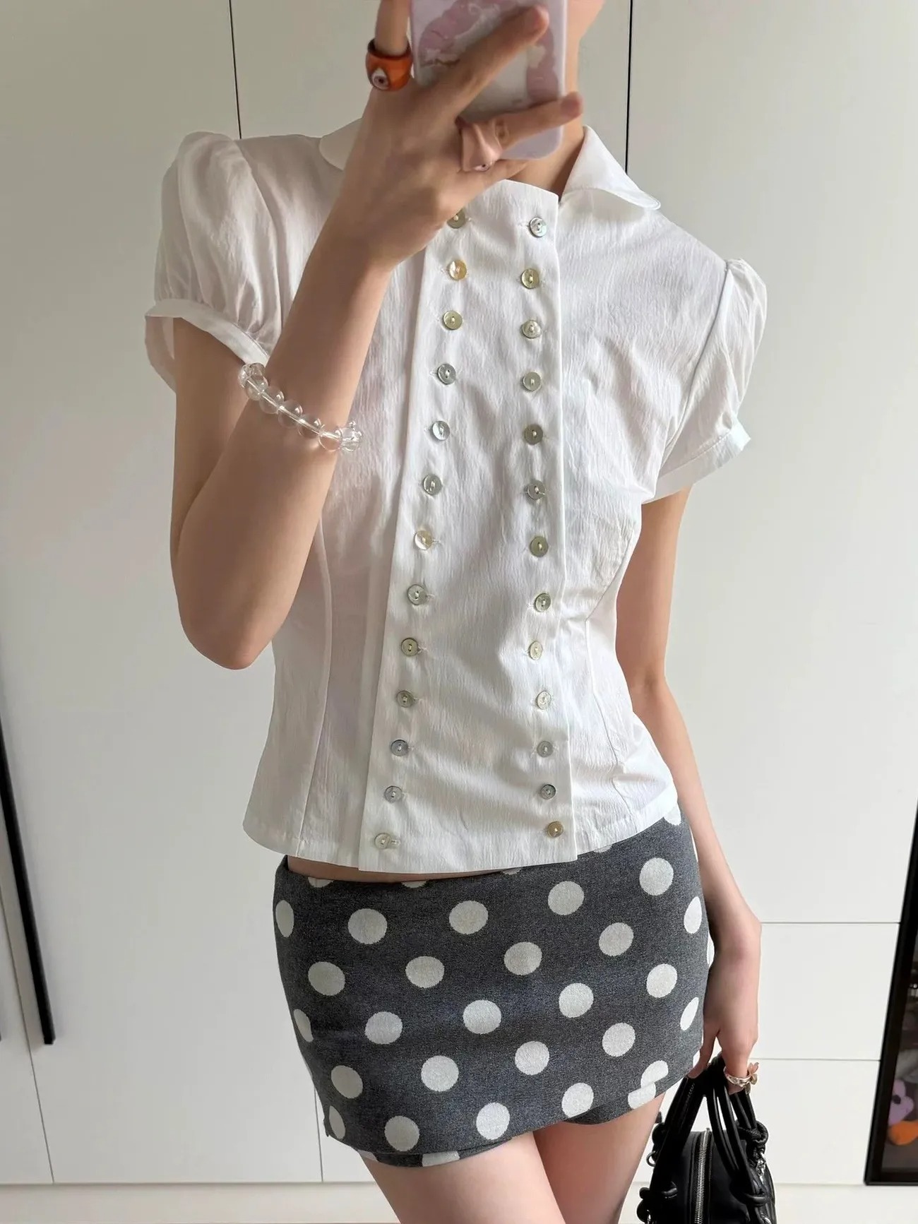 Women'S Y2K Fashion Aesthetic - Blouse Y2K Esthétique Col Peter Pan