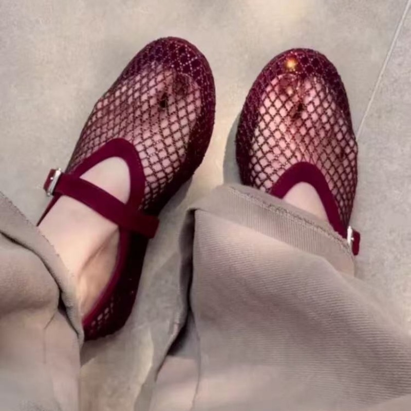 Women Fashion Store - Sandales Baotou ajourées en strass pour