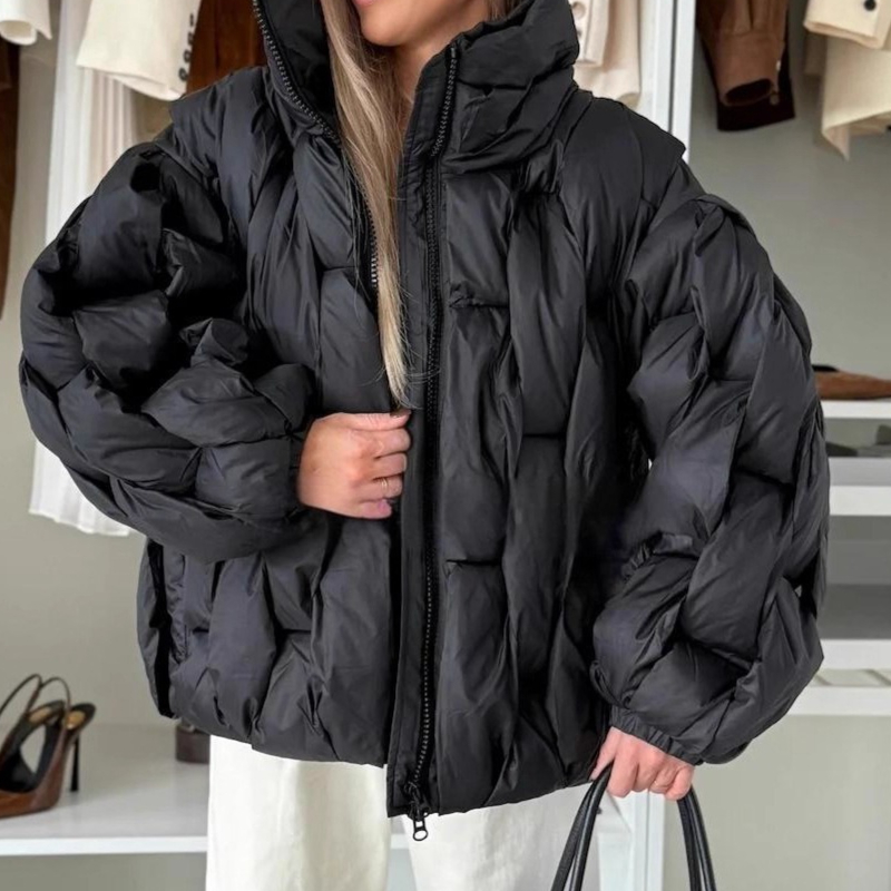 Women'S Fashion Quilted Jacket - Veste matelassée en coton pour femme,