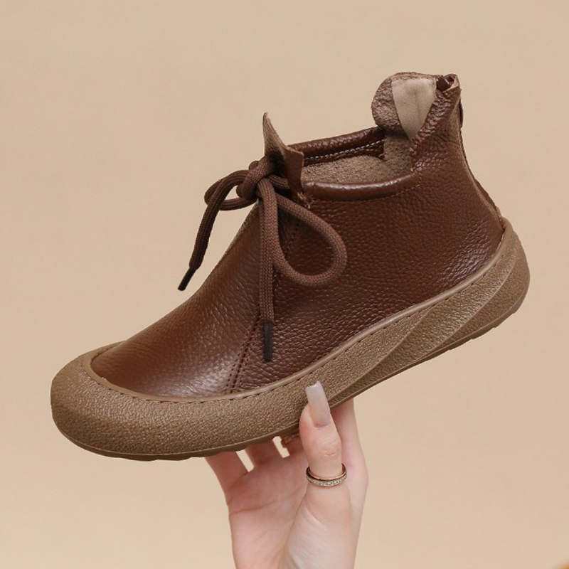 Women'S Fashion Winter 2026 - Chaussures en cuir véritable pour femmes,