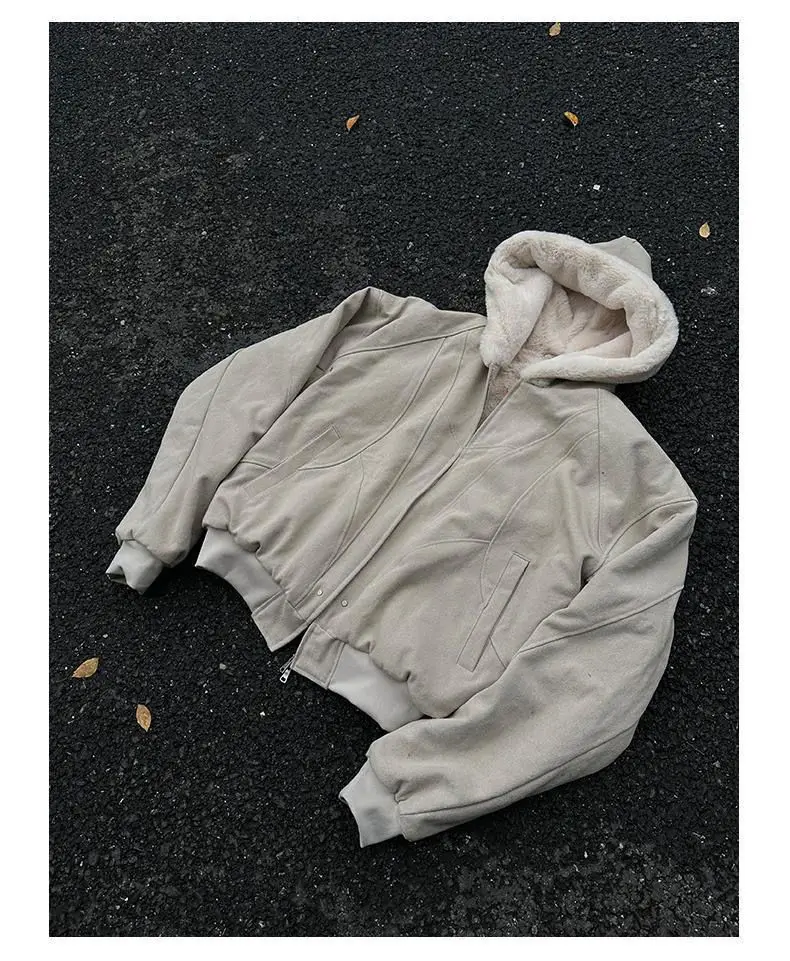 Women'S Fashion Quilted Jacket - Veste à capuche avec poche chaude