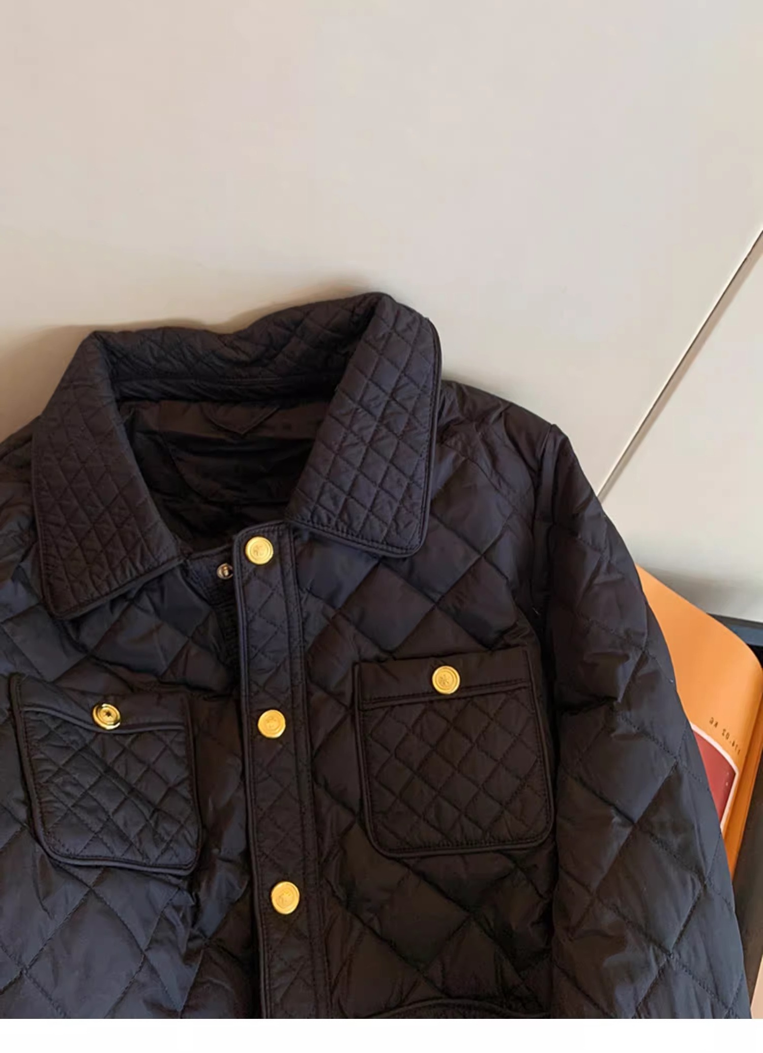Veste matelassée noire pour fe - Women'S Fashion Quilted Jacket avis et prix