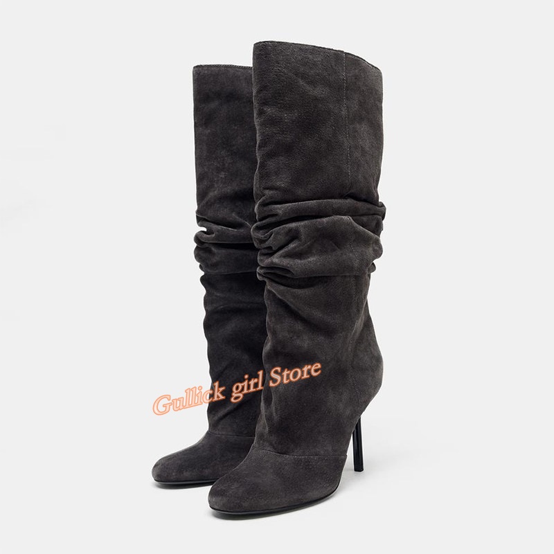 Bottines en daim à bout rond,  - Women'S Fashion Winter 2026 avis et prix