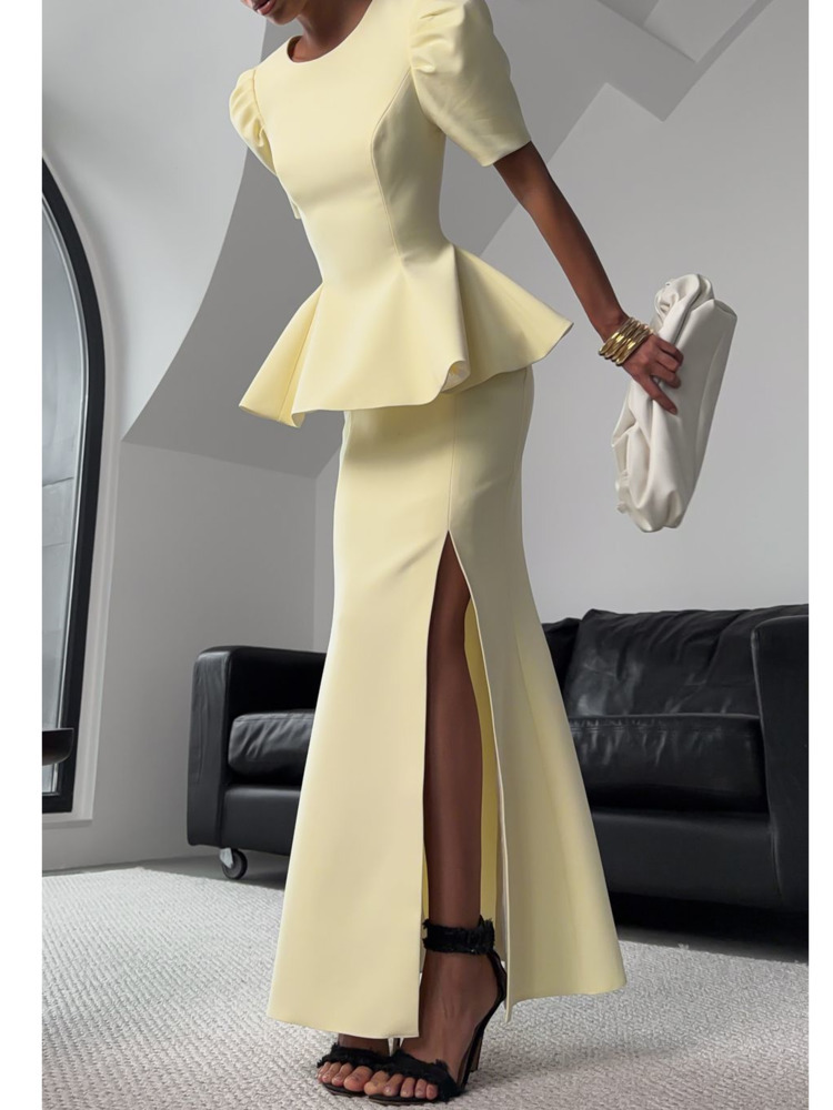 Ensemble de soirée élégant et  - Puff Sleeve Blouse avis et prix