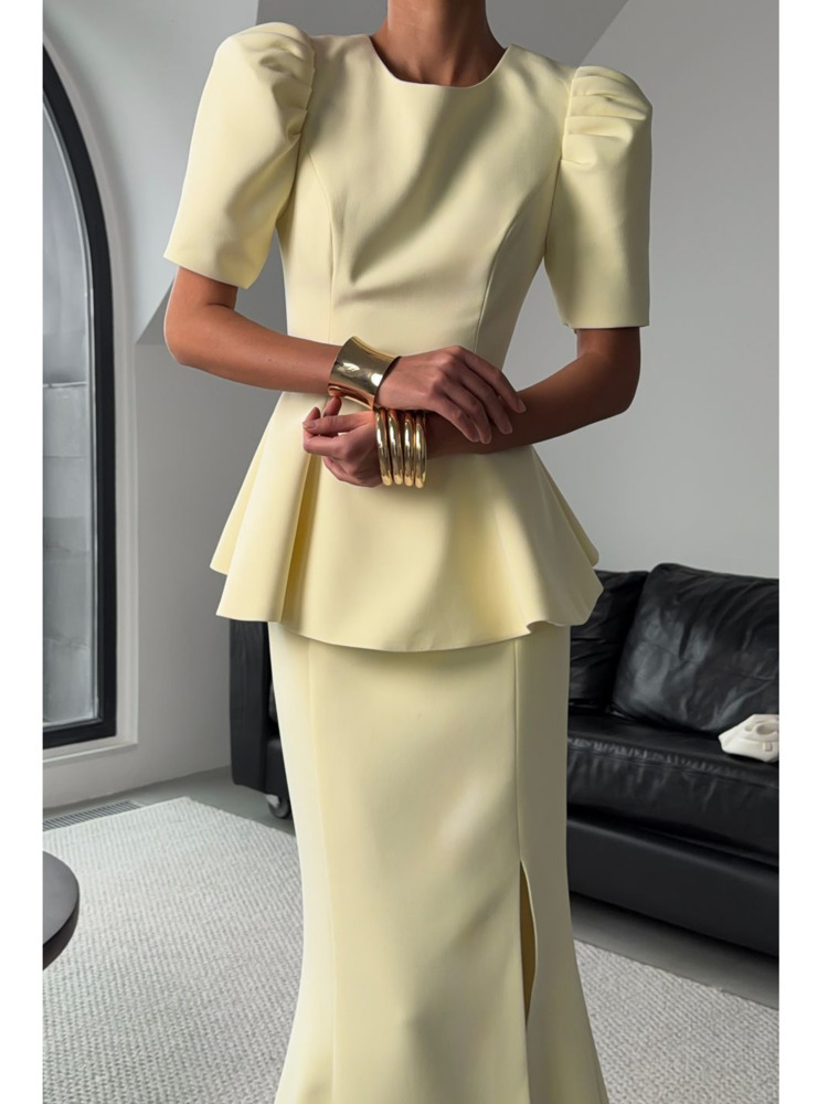 Ensemble de soirée élégant et  - Puff Sleeve Blouse avis et prix