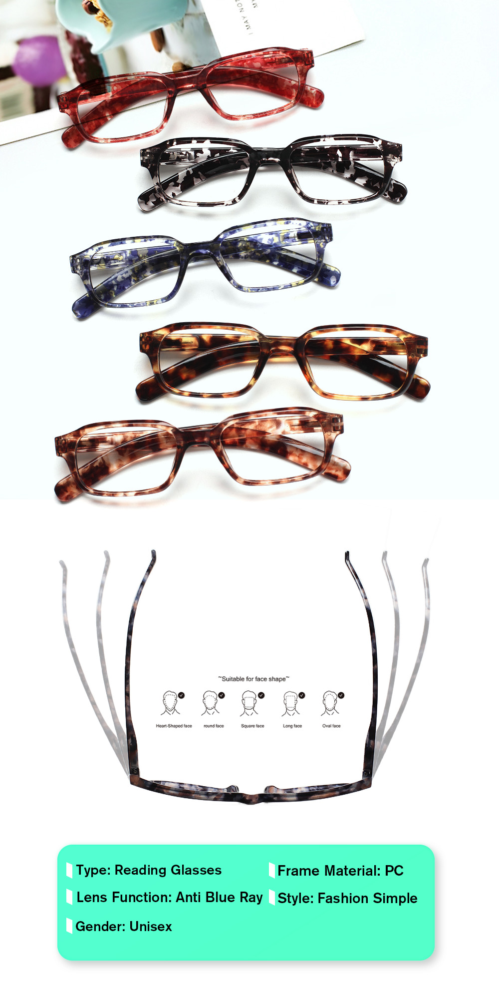 Lunettes de lecture pour femme - Women'S Fashion Glasses With Clear Lenses avis et prix