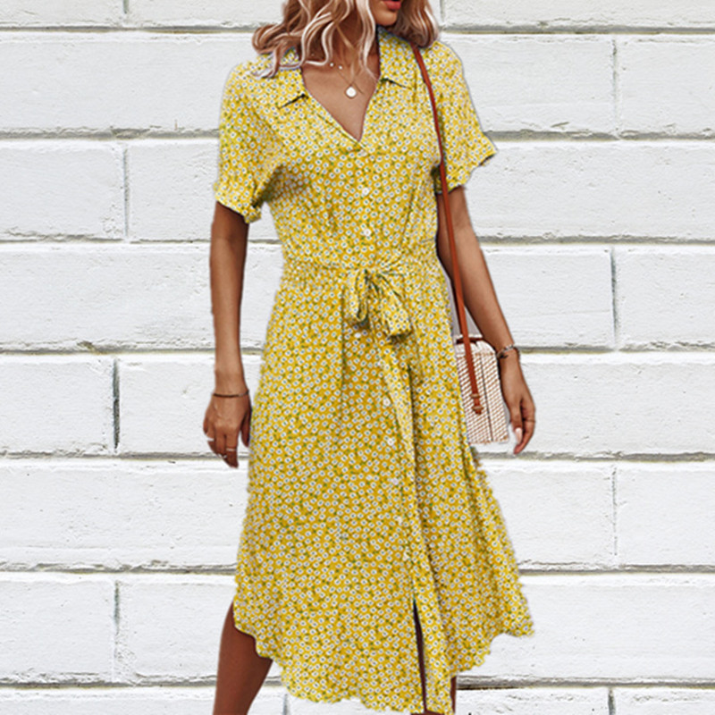 Robe mi-longue décontractée po - Women Fashion Pose avis et prix