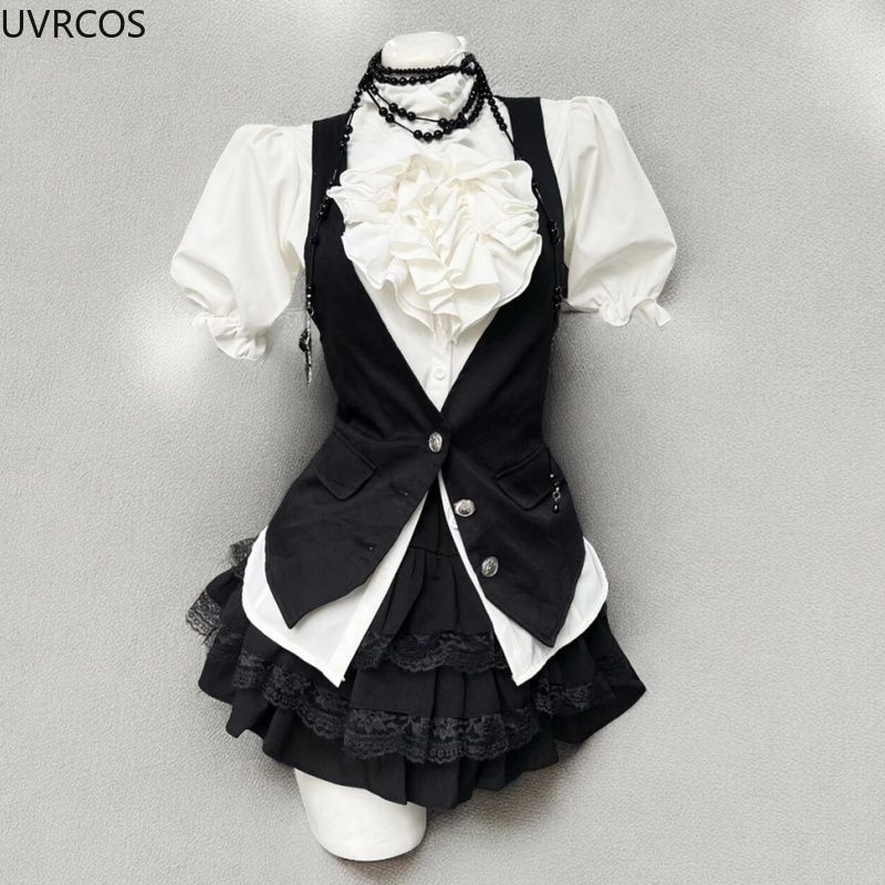 Ensemble 3 pièces Style Lolita - Puff Sleeve Blouse avis et prix