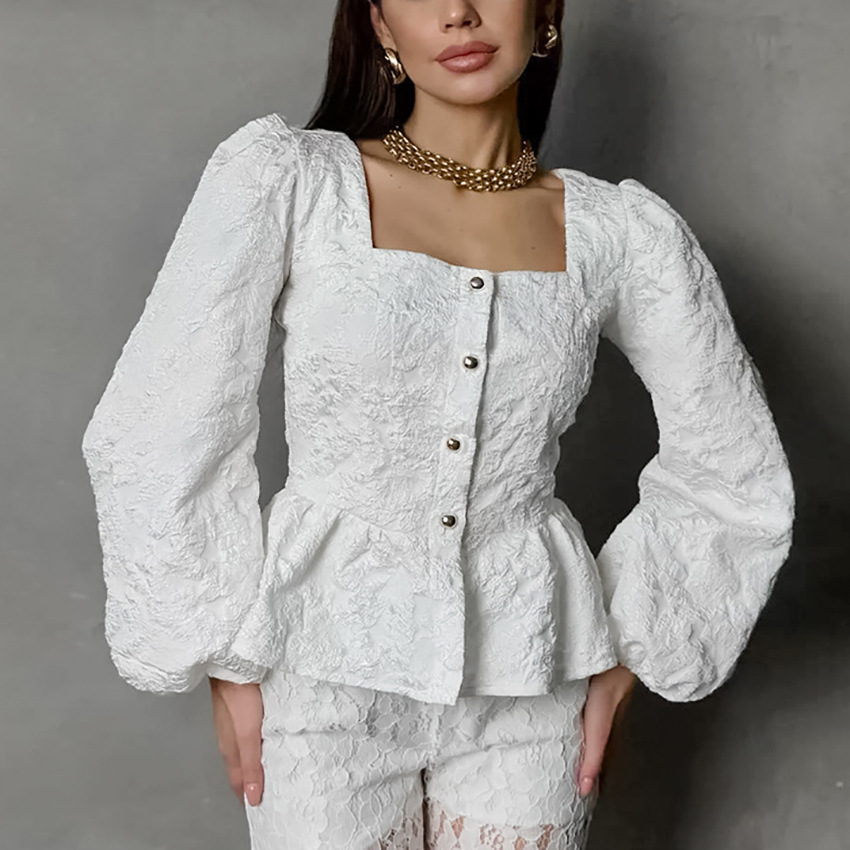 Chemisier élégant pour femme e - Puff Sleeve Blouse avis et prix