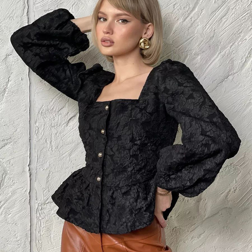 Chemisier élégant pour femme e - Puff Sleeve Blouse avis et prix