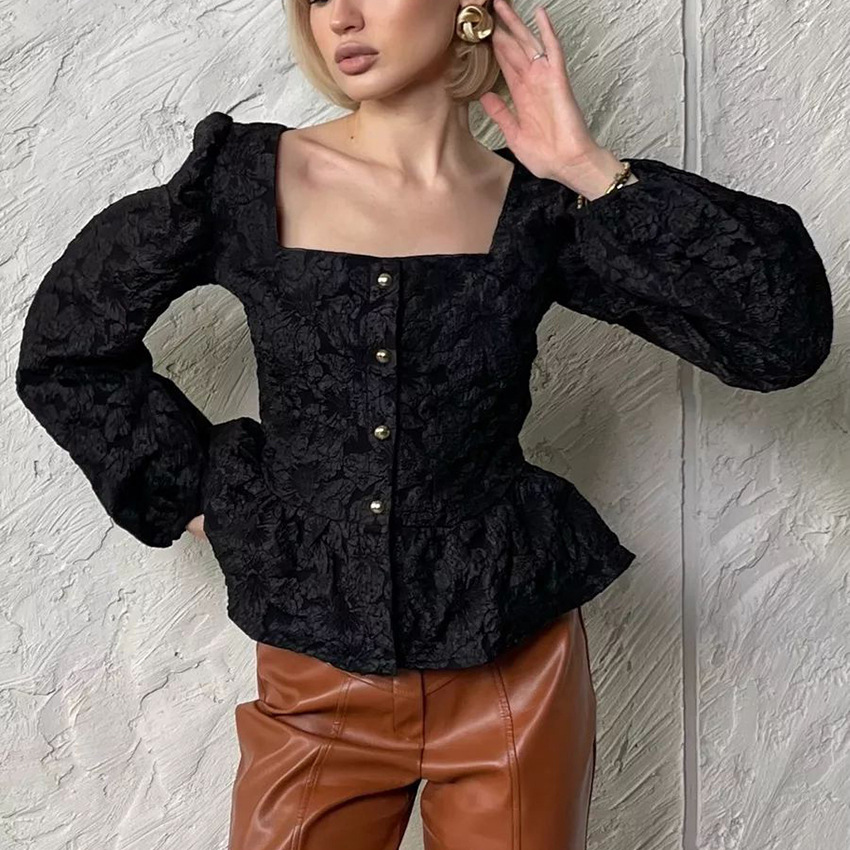Chemisier élégant pour femme e - Puff Sleeve Blouse avis et prix