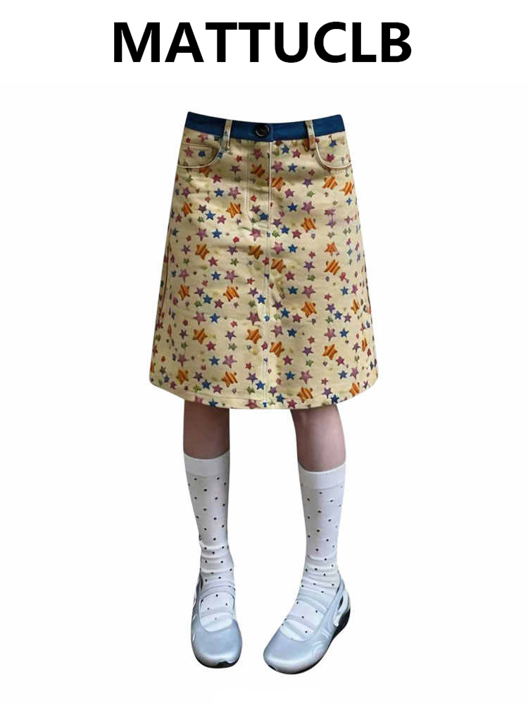Nouvelle jupe en jean mi-longu - A-Line Skirt Midi avis et prix