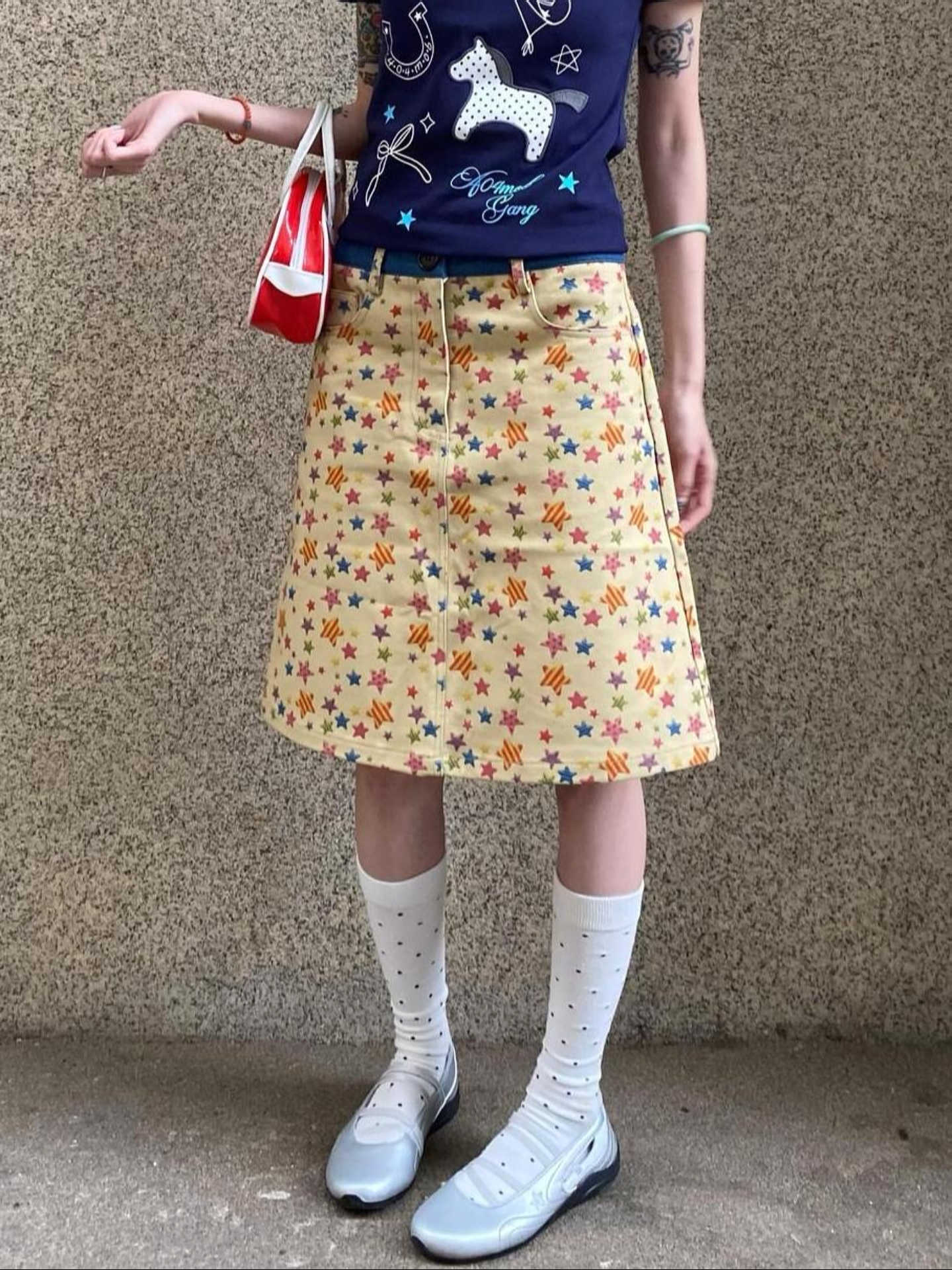 Nouvelle jupe en jean mi-longu - A-Line Skirt Midi avis et prix