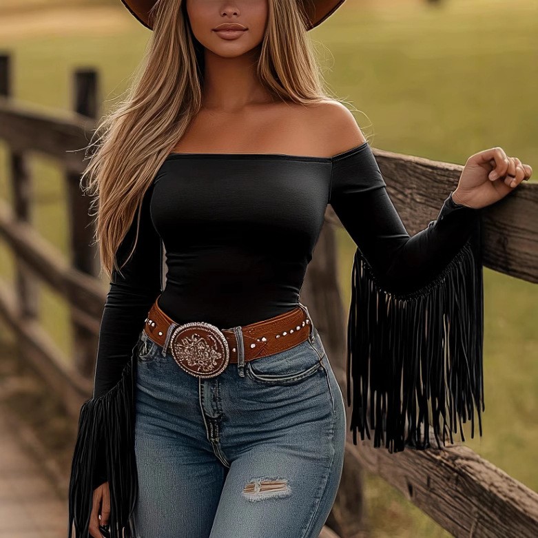 Blouse à manches longues pour  - Crop Top Women avis et prix