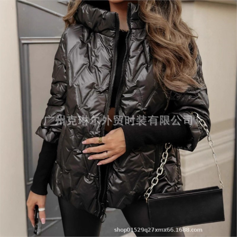 Manteau matelassé à capuche po - Women'S Fashion Quilted Jacket avis et prix