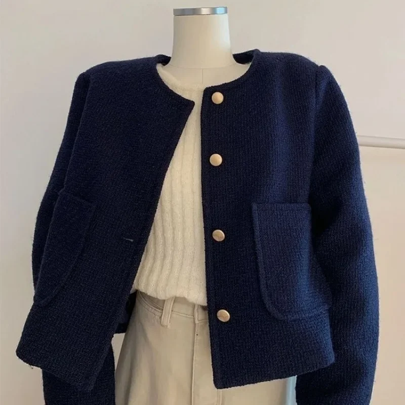 Veste en Tweed Bleu Violi de S - Women'S Fashion Quilted Jacket avis et prix