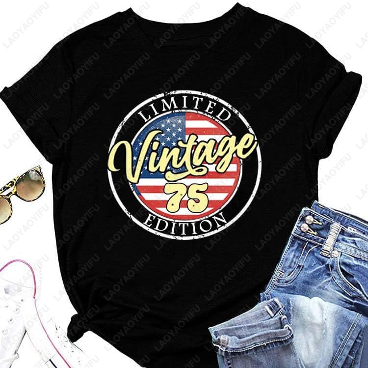 Vintage 1975 T-Shirts pour fem - Women'S Fashion Of The 70S avis et prix