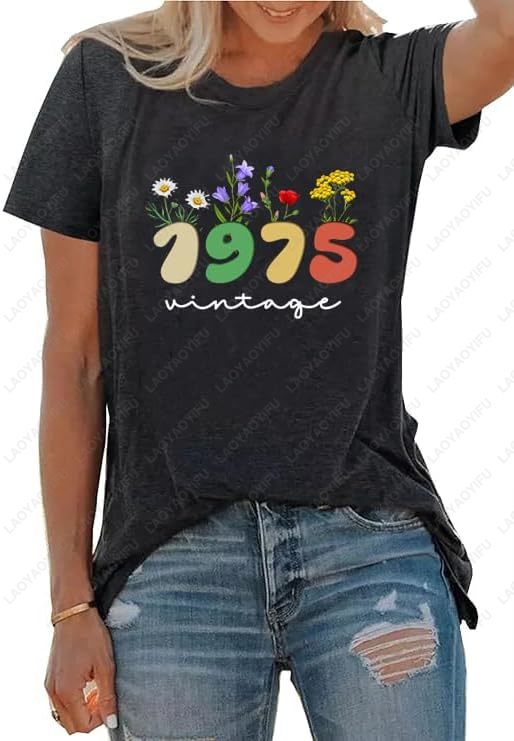 Vintage 1975 T-Shirts pour fem - Women'S Fashion Of The 70S avis et prix