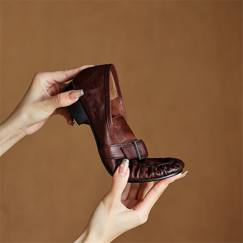 Escarpins en cuir véritable po - Women Fashion Store avis et prix