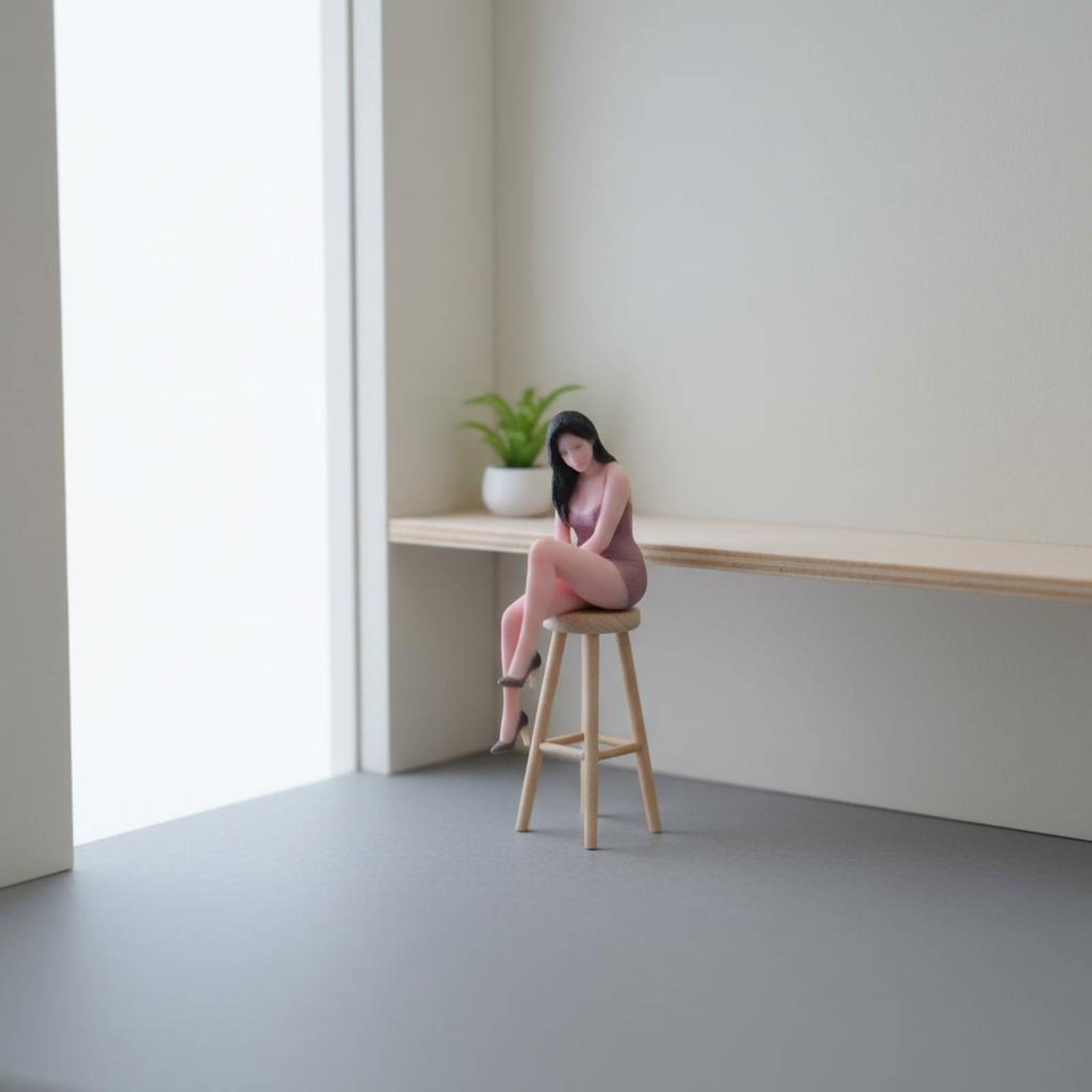 Figurine de femme assise, mini - Women Fashion Pose avis et prix