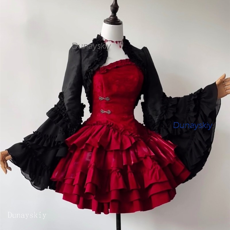 Ensemble de superposition Goth - Puff Sleeve Blouse avis et prix