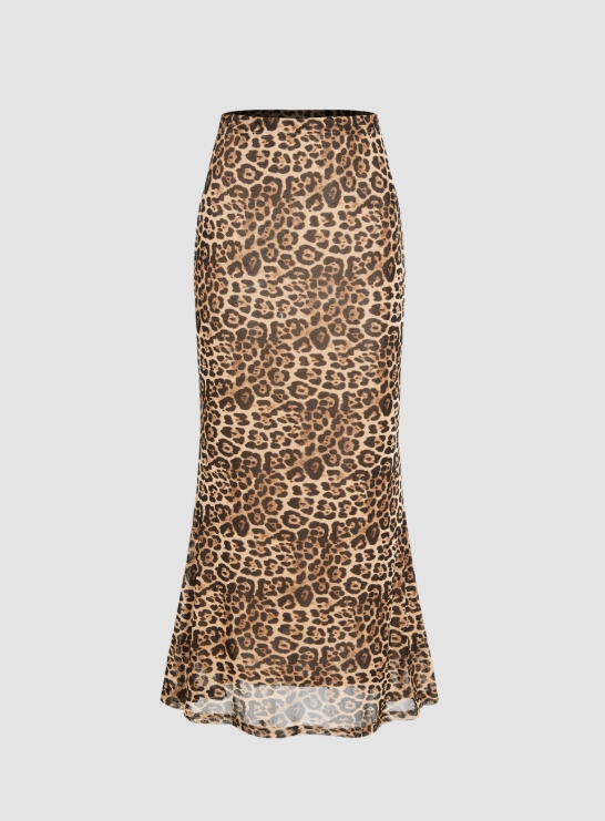 Jupe longue imprimé léopard ta - A-Line Skirt Midi avis et prix