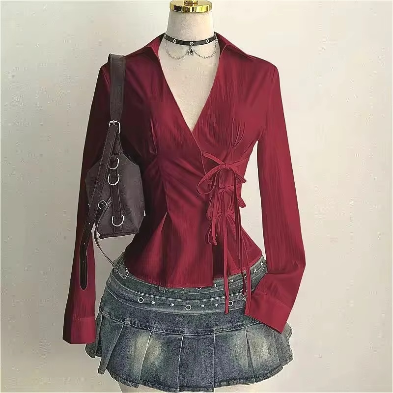 Chemisiers à manches longues t - Women'S Y2K Fashion Aesthetic avis et prix