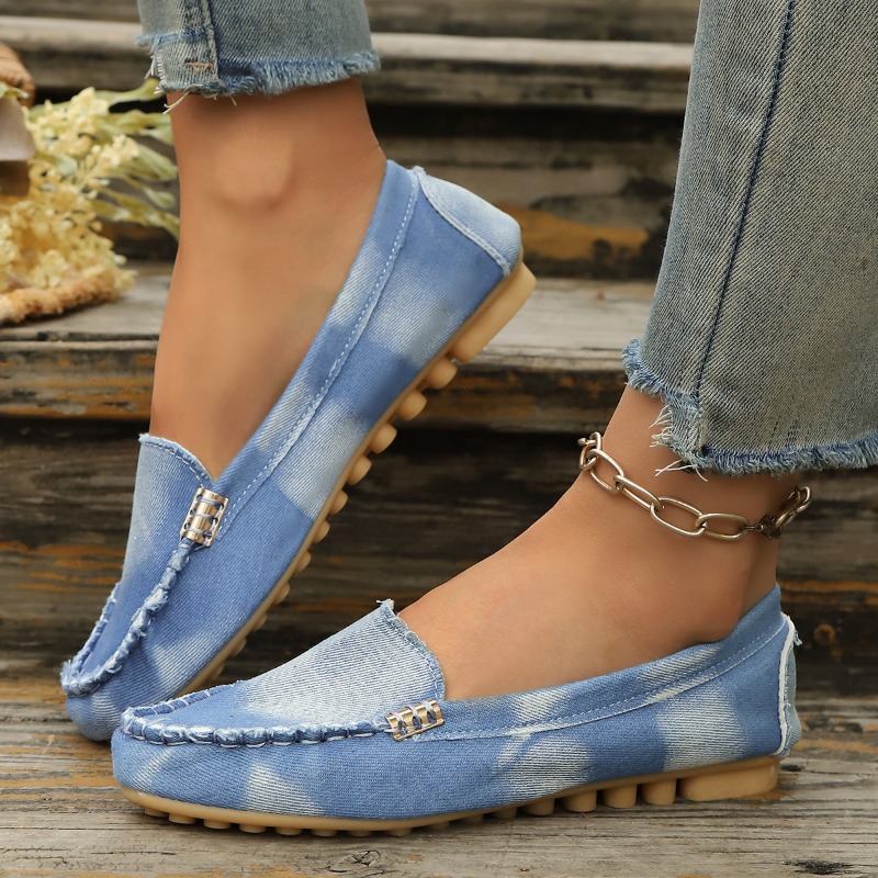 Mocassins en denim bleu clair  - Women Fashion Heels avis et prix