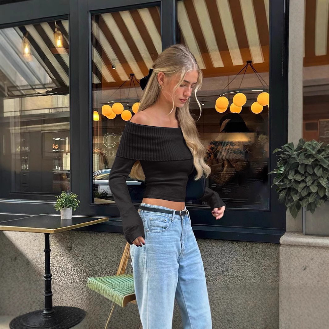 Haut court à épaules dénudées  - Crop Top Women avis et prix