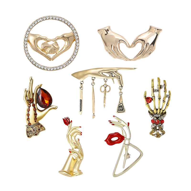 Broches Cœur Mains Entrelacées - Women Fashion Pose avis et prix