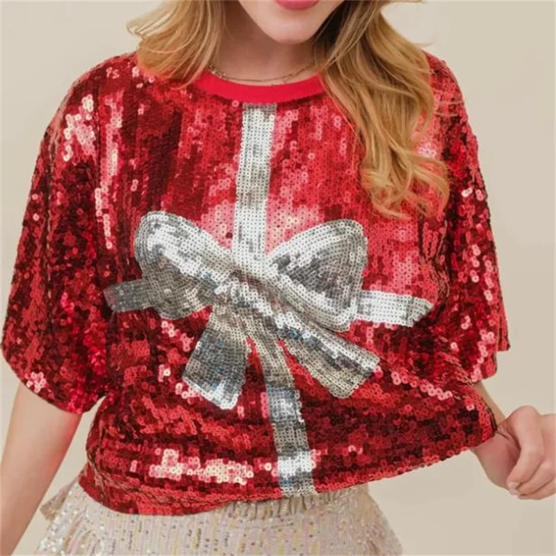 T-shirt à paillettes pour femm - Women'S Fashion Rugby Shirt avis et prix