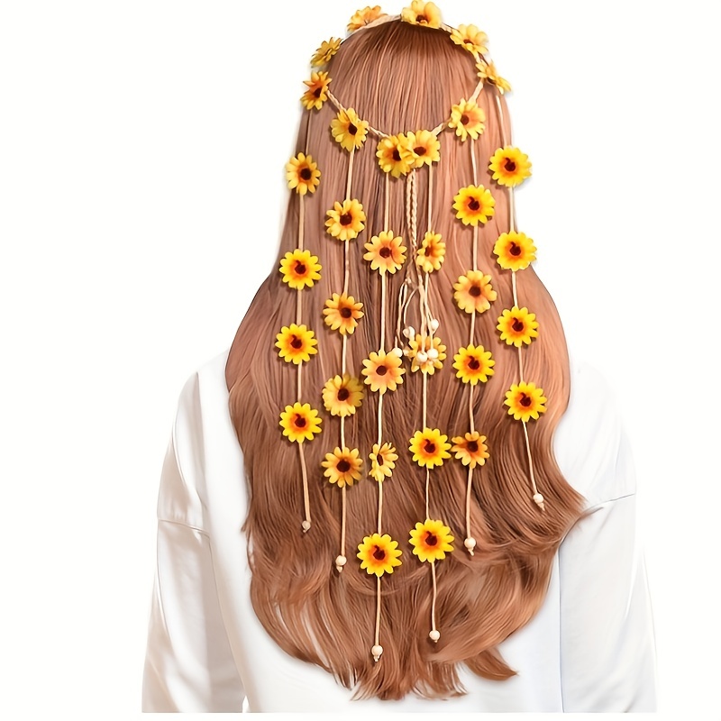 Bandeau hippie à fleurs, couro - Women'S Fashion Of The 70S avis et prix