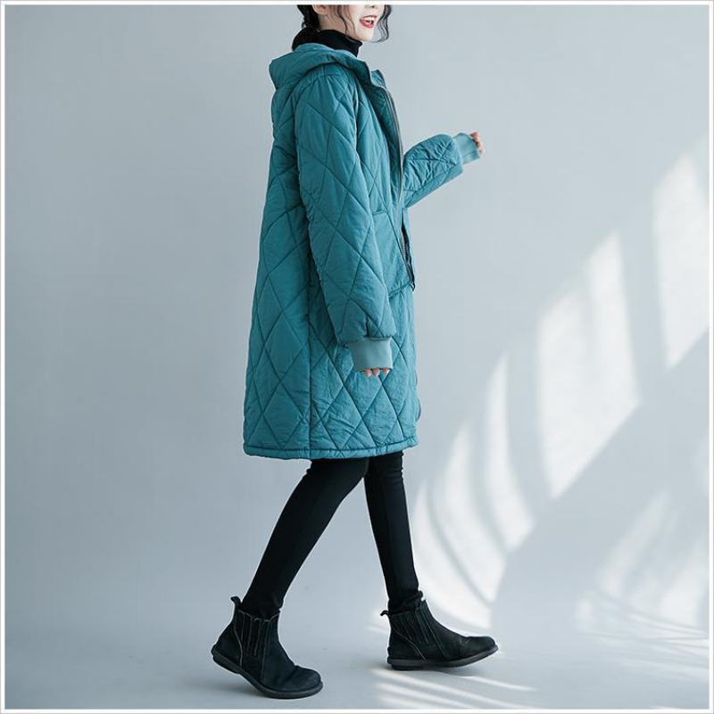 Manteau matelassé long pour fe - Women'S Fashion Quilted Jacket avis et prix