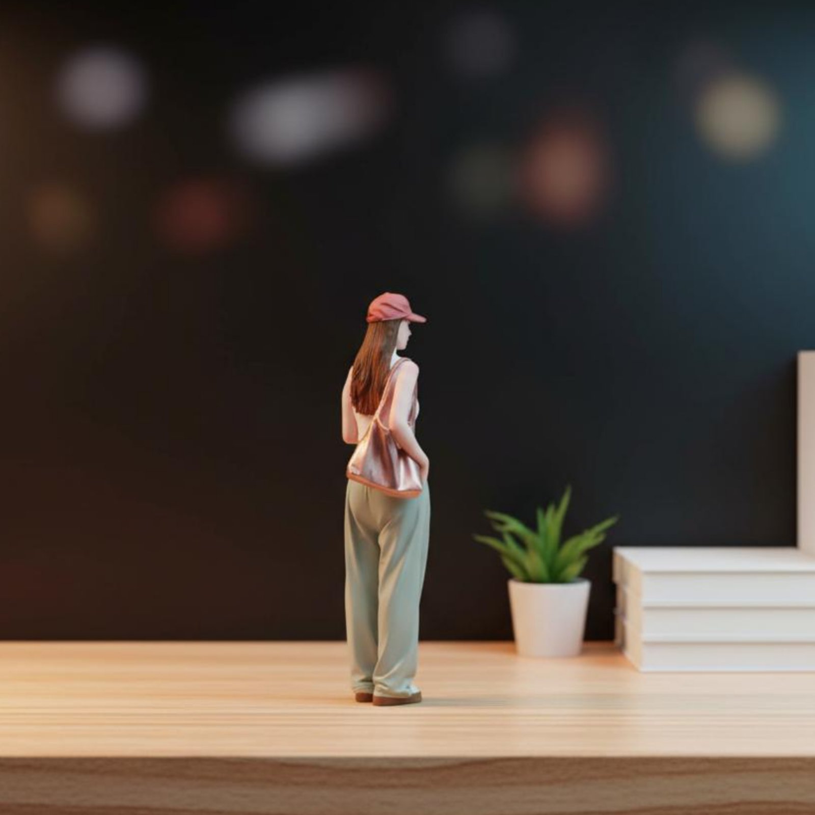 Figurine de fille tenant un ca - Women Fashion Pose avis et prix